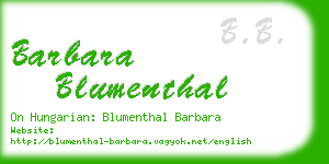 barbara blumenthal business card